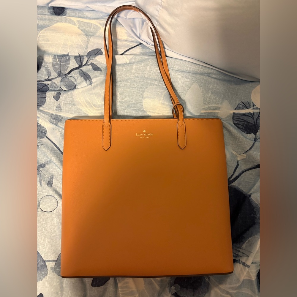 NWOT Kate Spade Orange Leather Tote